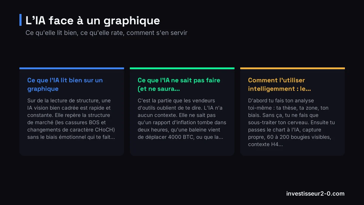 L'IA face à un graphique : Ce que l'IA lit bien sur un graphique, Ce que l'IA ne sait pas faire (et ne saura..., Comment l'utiliser intelligemment : le....